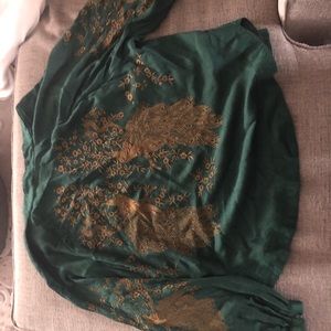 Peacock green kimono